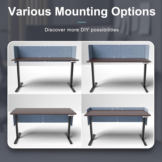 ERGO COLLECT Desk Privacy Panel, 2-in-1 Adjustable Acoustic Desktop Partition - Image 8