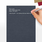 LUXPaper 8.5" x 11" Cardstock | Letter Size | Nautical Blue Linen | 100lb. - Image 5