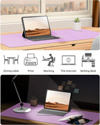YSAGi Leather Desk Protector, Office Mat, Large Mouse Mat, Non-Slip PU Leather - Image 6