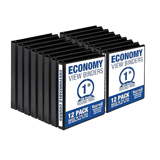 Samsill 1 Inch 3 Ring Binders, Made in USA, Economy Round Ring, 200 Sheet by Samsill