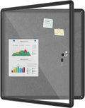 Mifuro 28"x26" Enclosed Bulletin Board, Lockable Weather-Resistant Aluminum by MifuroOfficeProduct