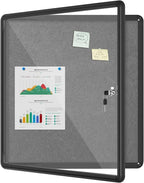 Mifuro 28"x26" Enclosed Bulletin Board, Lockable Weather-Resistant Aluminum by MifuroOfficeProduct