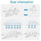XHF 30pcs Adhesive Cable Wire Clips Kit White, Outdoor Cable Management Wire - Image 2