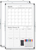 Lincia 24" x 16" Magnetic Vertical Monthly and Weekly Dry Erase Calendar by Lincia