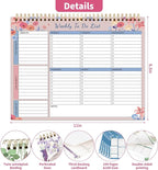 104 Pgs Weekly To Do List Notepad, 52 Duplex-Printed Undated Sheets 100 - Image 3
