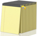 Legal Pads 8.5 X11, Narrow Ruled Notepads, 12 Pack, 50 Sheet/Pad, Tear Off by Glyanlee
