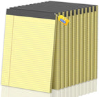 Legal Pads 8.5 X11, Narrow Ruled Notepads, 12 Pack, 50 Sheet/Pad, Tear Off by Glyanlee