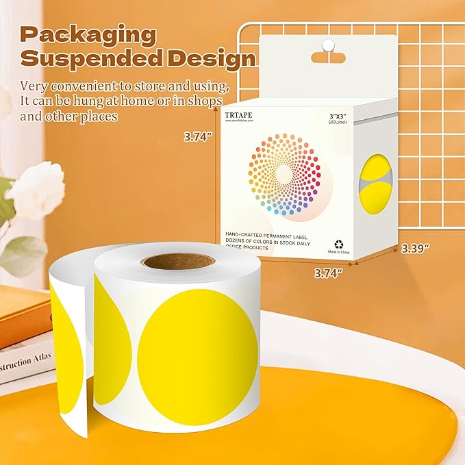 3 Inch Round Color Coding Labels - Image 3