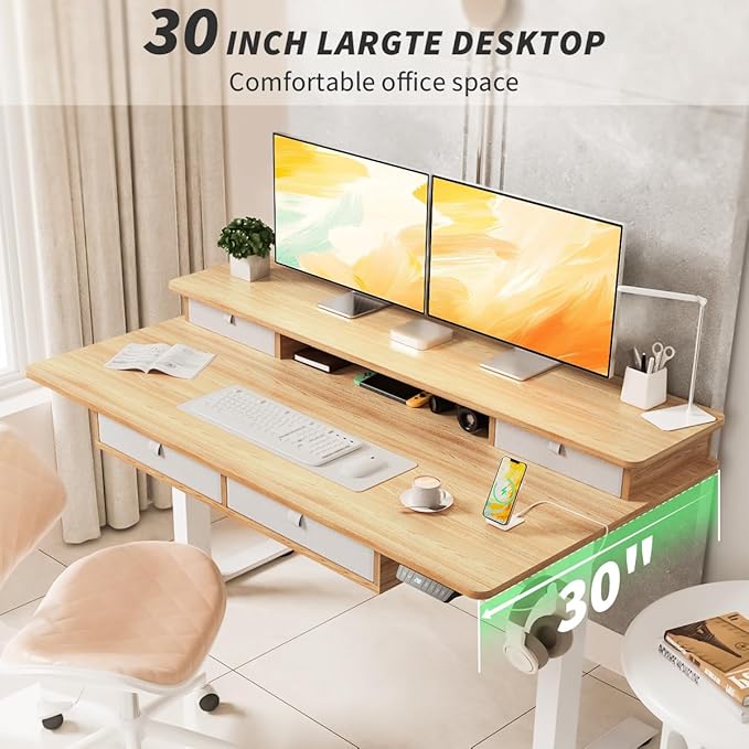 Kingant 48 x 30 Inch Electric Standing Desk - Image 5