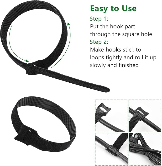 OneLeaf 60 Pcs Reusable Fastening Cable Ties - Image 4