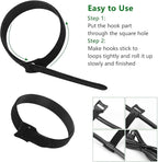 OneLeaf 60 Pcs Reusable Fastening Cable Ties - Image 4