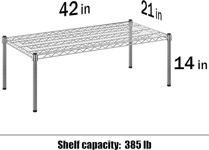 Regal Altair 21" Deep x 42" Wide x 14" Height Wire Shelving Kit | 1-Tier | NSF - Image 3