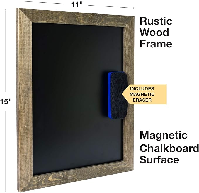 Excello Global Products Rustic Tabletop Chalkboard: Includes 4 Liquid Chalk - Image 4