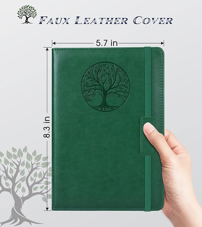 Biuwory Lined Journal Notebook for Women Men, 256 Pages A5 Hardcover Leather - Image 2