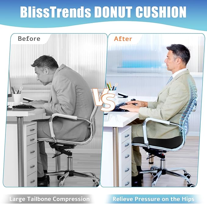 BlissTrends Donut Pillow Seat Cushion, Donut Chair Cushions - Image 5
