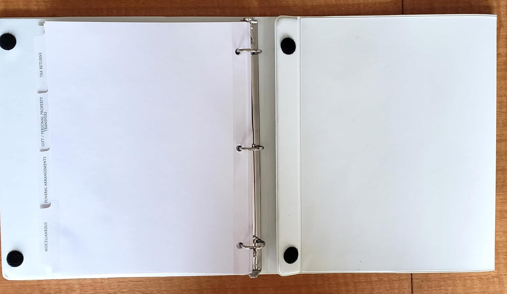 Easel Ring Binders - Flip Over The top Style Platform Construction. (White, 11" X 8 1/2" Sheet Size Bound on 11" Side)