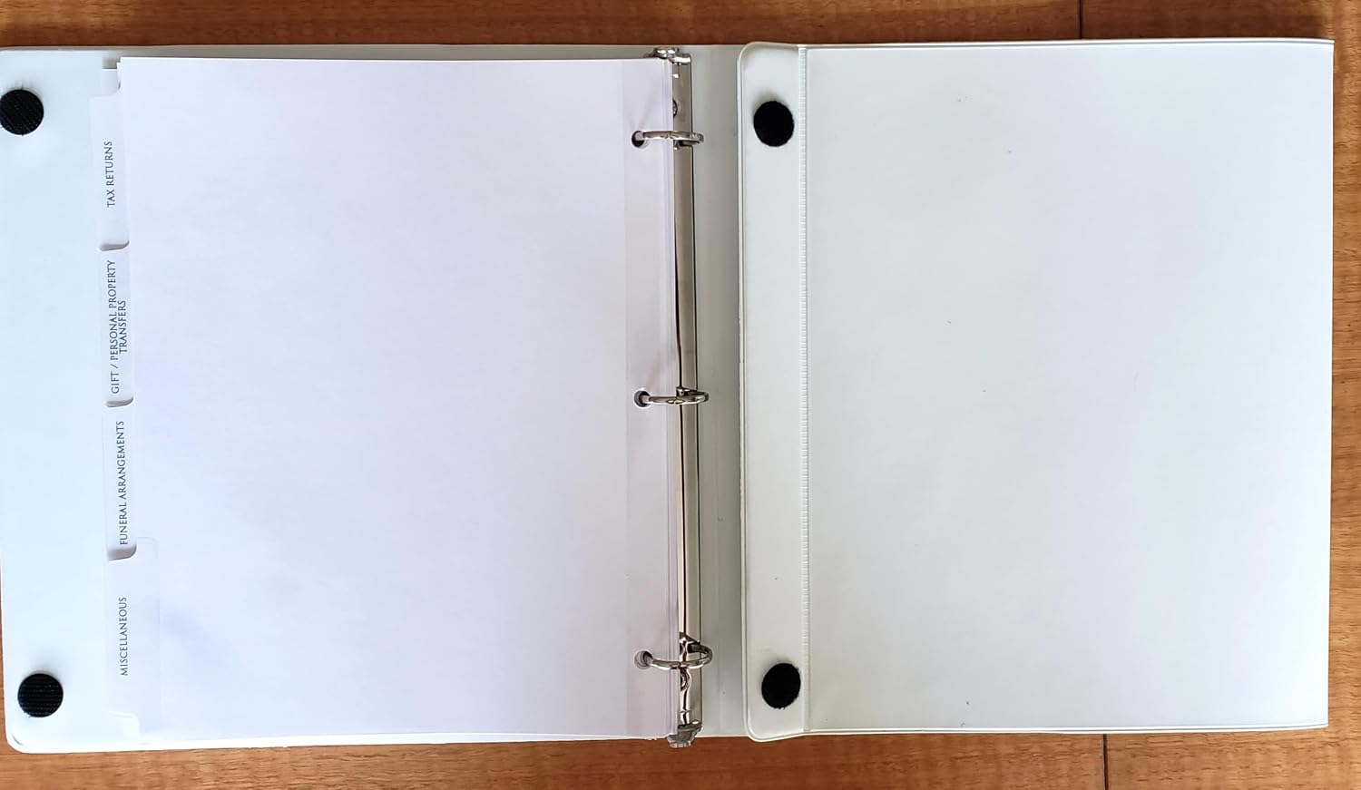 Easel Ring Binders - Flip Over The top Style Platform Construction. (White, 11" X 8 1/2" Sheet Size Bound on 11" Side)