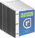 WOT I 12-Pack Telescoping 3 Ring Binder 1 Inch, Expandable Flexible Binder by WOTI