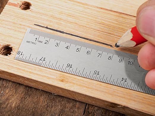 Metal Ruler with Cork Backing, 12 Inch Stainless Steel Rulers 12 Inch Metal - Image 4