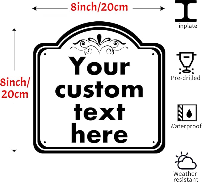 custom garden sign, Custom Indoor/Outdoor Decorative Sign，Aluminum Weatherproof - Image 2