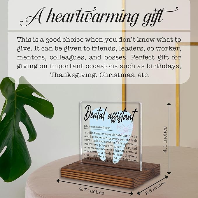 Dental Assistant Gifts, Thank You Desk Sign - Image 4