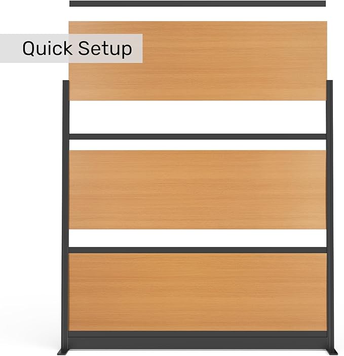 Stand Up Desk Store Beechwood Aesthetic Modular Walls | 70" W x 70" H Modular - Image 7
