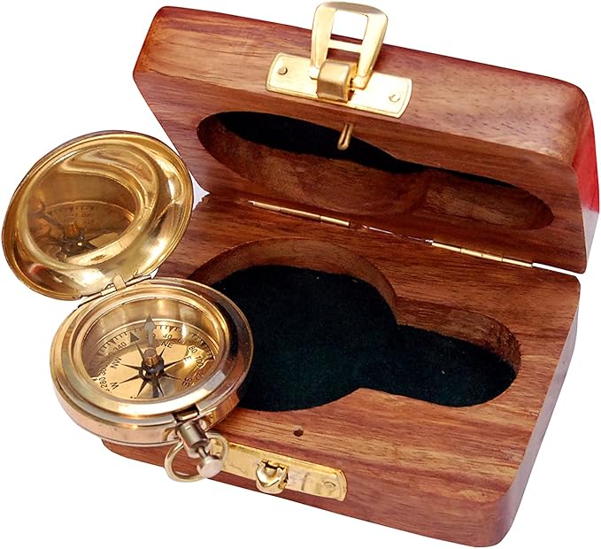 Bazross Brass Nautical Compass - Image 9