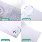 Phyxin 80-Pocket Portfolio Binder Organizer, Binder Sheet Protectors 8.5" x 11" - Image 2