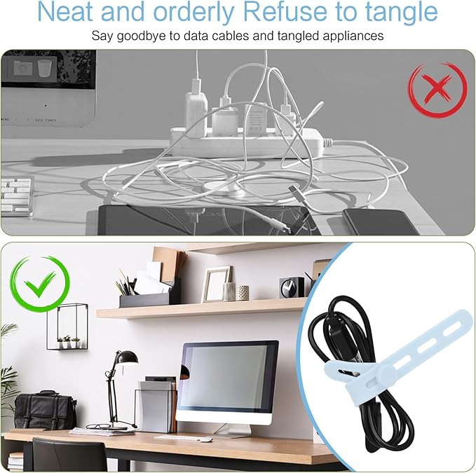 Donruby 24Pcs Silicone Cable Ties - Image 7