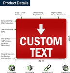 Custom Arrow, Custom Directional Sign, Down Arrow, 24x30 Inches, 3M EGP - Image 6
