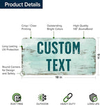 Custom Sign, Custom Street Sign, 11 Font Colors, 13 Font Styles, 4 Hole Options - Image 6