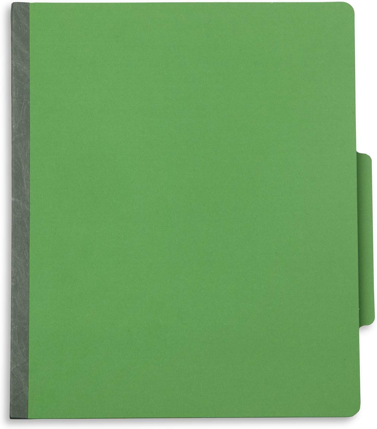 Blue Summit Supplies 10 Classification Folders, 2 Divider, Green | Heavy-duty, 2 in expansion, 2 prong fasteners, 2 dividers, 6 sections, for medical, legal, and personnel files