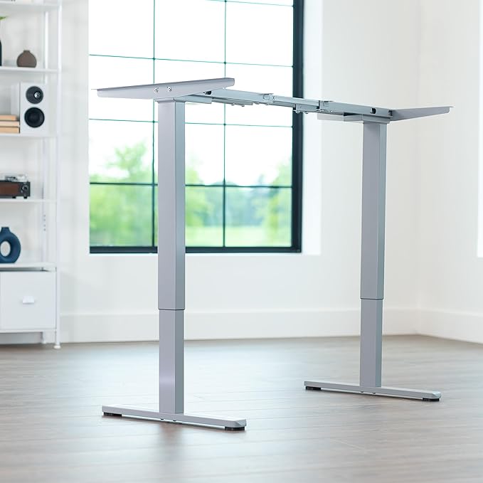VIVO Heavy Duty Dual Motor Electric Sit Stand Desk Frame, 220 lbs Capacity up - Image 2