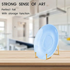 Decolore 6 inch 3 Pack Gold Metal Display Stands Plate Stands Plate Holder - Image 5