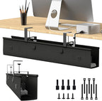 KIGJU Under Desk Cable Management Tray, 40-inch No-Drill Cord Organizer by Unknown