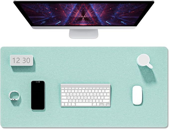 Auhoahsil Felt Desk Mat, Minimalist Large Mouse Pad XXL 35.5 x 15.7 in by Auhoahsil