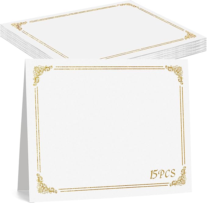 gisgfim 15Pcs Certificate Holders Diploma Covers Single Sided Gold Foil Border by gisgfim