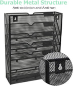 EASEPRES Desk File Organizer Mesh 6-Tier, Hanging Wall Mount Document - Image 3