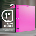 WOT I 4-Pack Telescoping 3 Ring Binder 1 Inch, Expandable Flexible Binder - Image 5