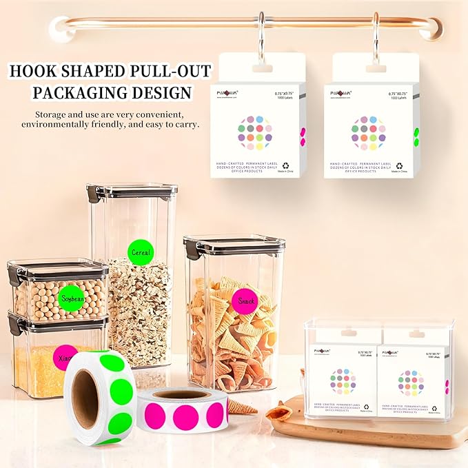 PARLAIM 2 Rolls 2000PCS 3/4" Round Circle Color-Code Dot Stickers, 2 Color - Image 7