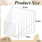 2 Pcs 7 Section Incline File Sorter Metal Wire Mesh File Rack - Image 2