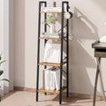 Hzuaneri Ladder Shelf, Bookshelf Bookcase, Freestanding Corner Storage Shelve