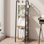 Hzuaneri Ladder Shelf, Bookshelf Bookcase, Freestanding Corner Storage Shelve