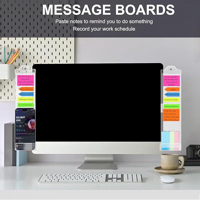2 Pcs Monitor Memo Boards for Computer, Office Desk Accessories, - Image 7