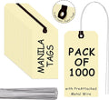 INNOVART Shipping Tags Double Wired 3 3/4" x 1 7/8", Manila Wire Tag by INNOVART