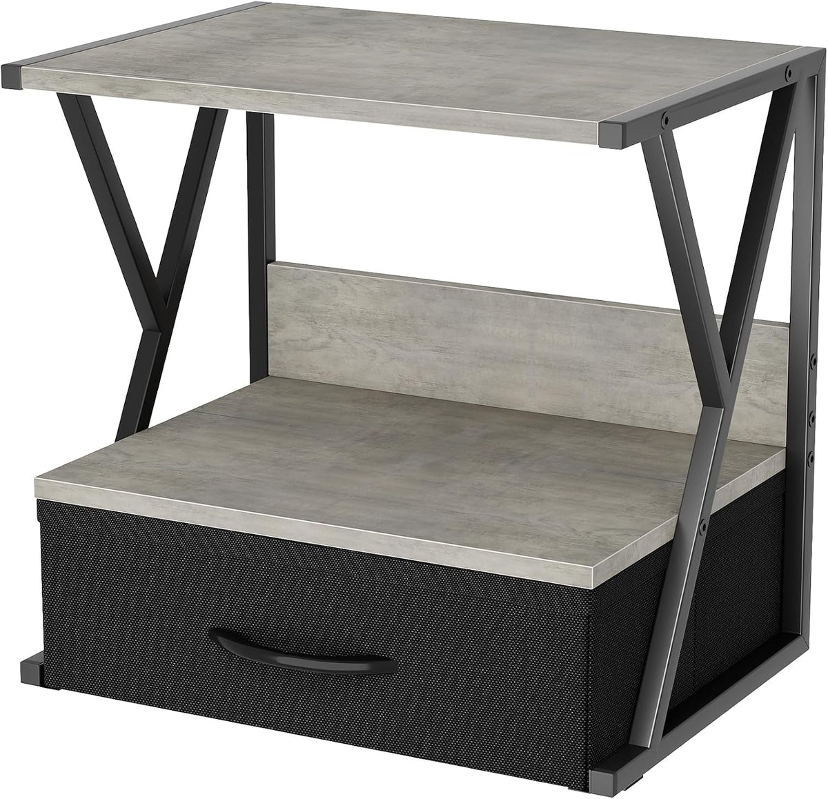 aboxoo Printer Stand for Desk with Storage Drawer, 2 Tier Desktop Or Under De...