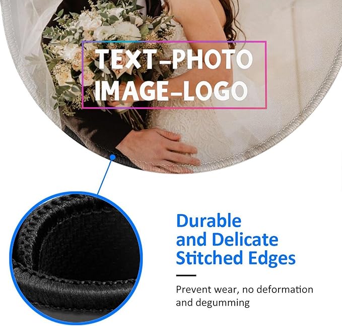 OHORTEB Custom Mouse Pad with Photo, Personalized Image Text Laptop Desk Mat - Image 4