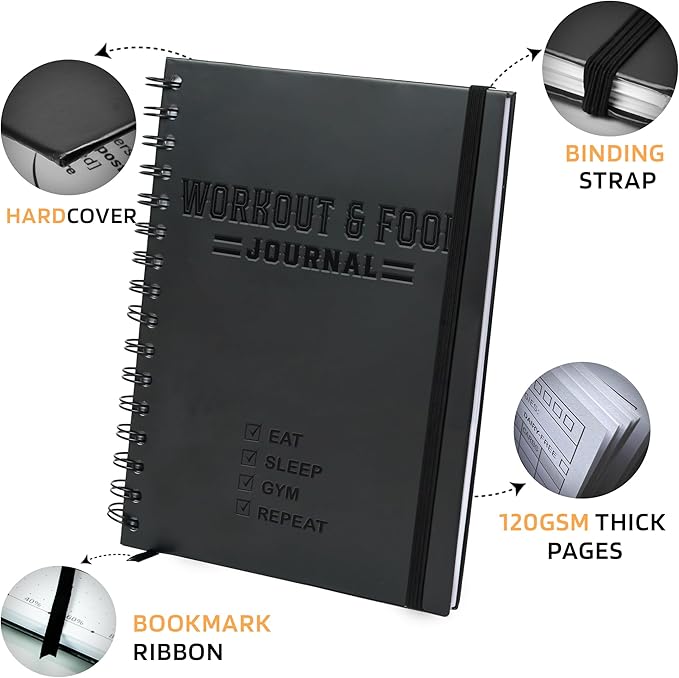 Nextnoid Hardcover Fitness & Food Journal - Image 6