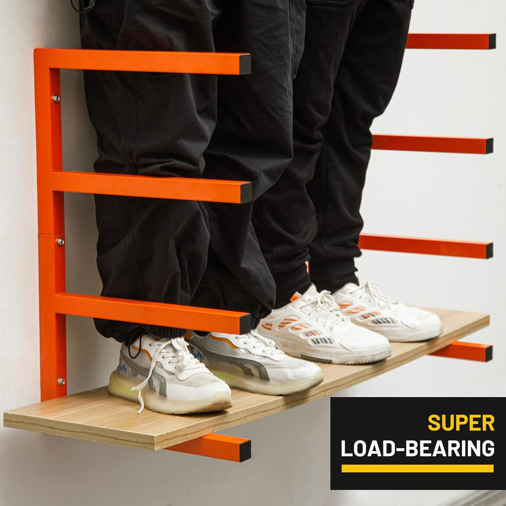 yyr wood organizer and lumber storage rack wall, close-up detail