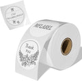MFLABEL 2" 750 Labels White Circle Direct Thermal Stickers Labels Roll by MFLABEL